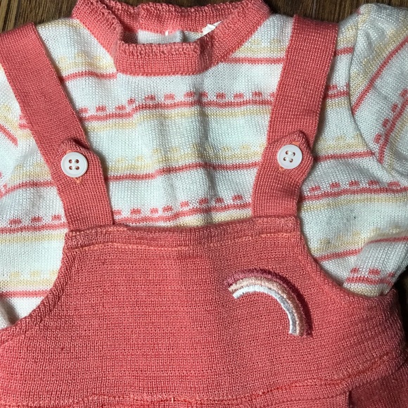 Vintage overalls short sleeve sweater jumper outfit embroidered - Picture 3 of 7